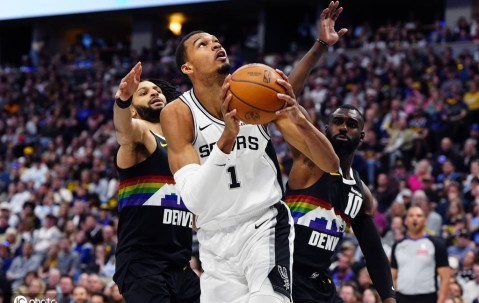 约基奇40+13文班亚马34+18 掘金加时险胜马刺迎8连胜