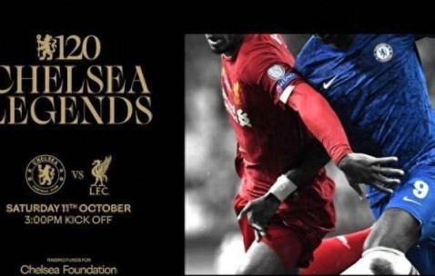 蓝军名宿对红军名宿慈善赛，10月11日斯坦福桥见